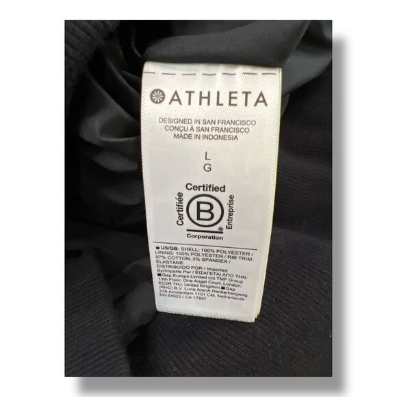 Athleta Jersey Bomber Black Jacket Size Large - Picture 4 of 8